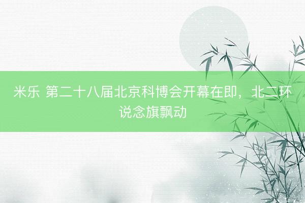 米乐 第二十八届北京科博会开幕在即，北二环说念旗飘动